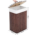 Bamboo laundry basket - Dark brown- 72L