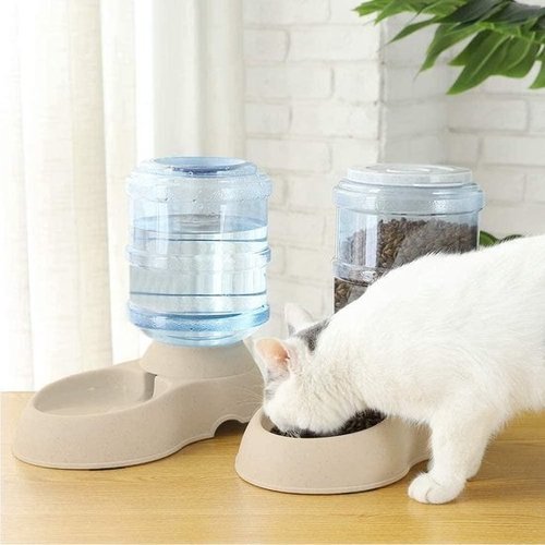 Automatic pet food and water dispenser - 2 pcs