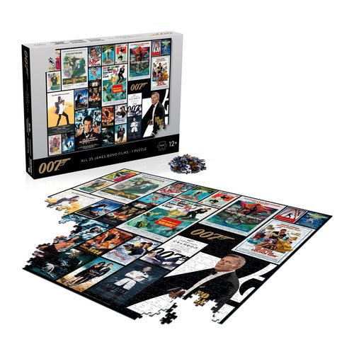 Winning Moves - James Bond Puzzle - 1000 pieces - All movie poster