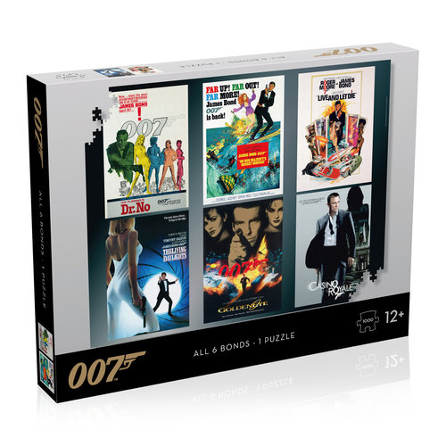 Winning Moves - James Bond Puzzel - 1000 stukjes - Alle Debuut Posters