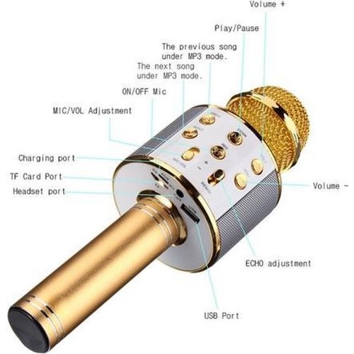 Karaoke Microfoon - Draadloos - Bluetooth Verbinding