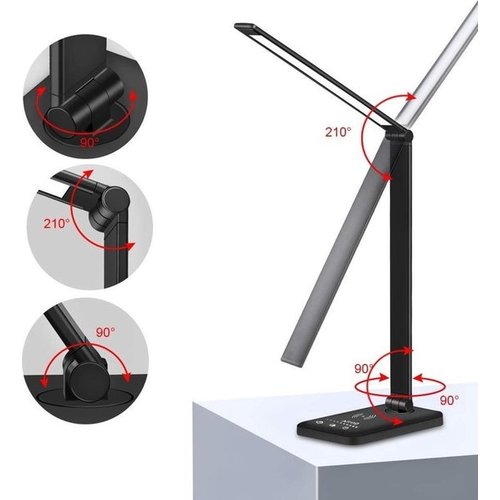 Parya Official - LED Bureaulamp - Draadloos Opladen Voor Telefoon