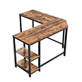 Parya Home - Corner desk - L-shaped - Wood - Brown