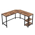 Parya Home - Corner desk - L-shaped - Wood - Brown