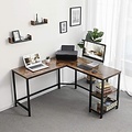 Parya Home - Corner desk - L-shaped - Wood - Brown