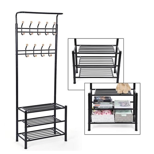 Parya Home - Multifunctional Wardrobe With Coat Rack And Shoe Rack - EV