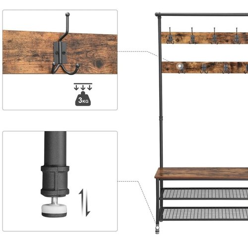 Parya Home - Wardrobe Rack With Coat Rack