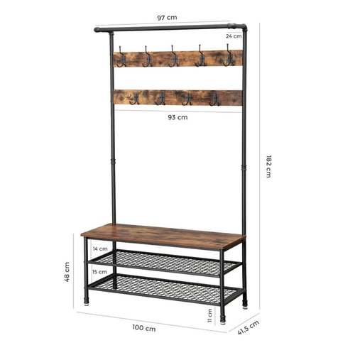 Parya Home - Wardrobe Rack With Coat Rack