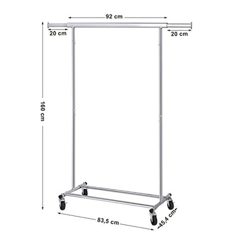 Parya Home - Clothes rack with extendable clothes rod