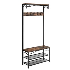 Parya Home - Coatrack With 3 Shelves - Incl. shoe rack