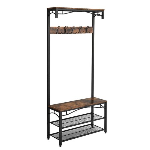 Parya Home - Coatrack With 3 Shelves - Incl. shoe rack