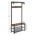 Parya Home - Coatrack With 3 Shelves - Incl. shoe rack