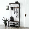 Parya Home - Coatrack With 3 Shelves - Incl. shoe rack