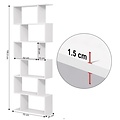 Parya Home - Wooden Bookcase - 6 Levels