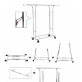 Parya Home - Adjustable clothes rack - Silver