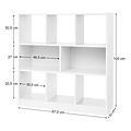 Parya Home - Bookcase - 8 compartments