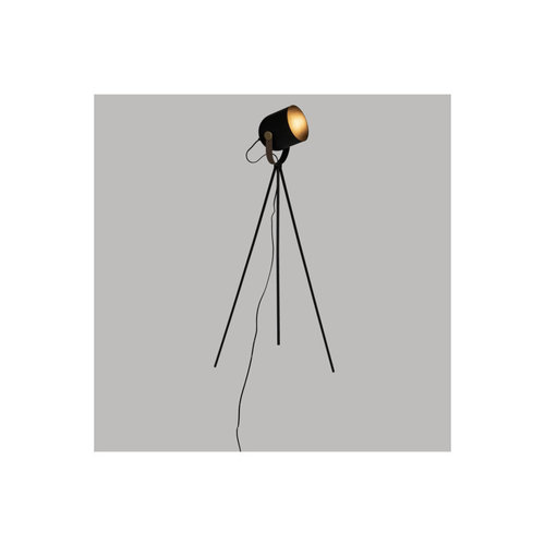 Standing floor lamp black metal H 136 Cm  -Industrial look