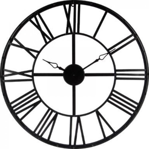 Stylish Large Black Metal Clock