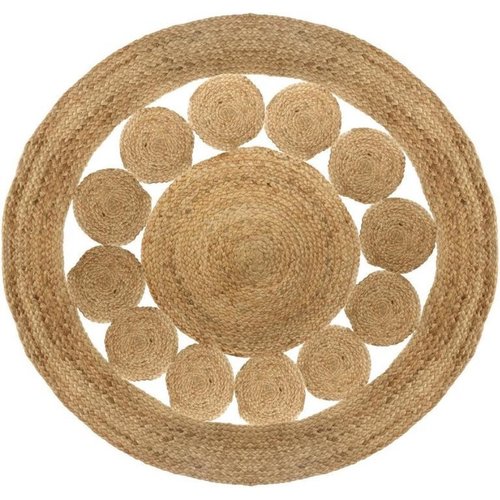 Openwork Jute rug - Round - In 2 sizes.