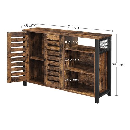 Parya Home - Sideboard - Adjustable shelves - Industrial - Wood