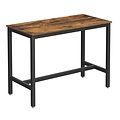 Parya Home - Stable bar table - Metal/Spanel plate - Brown/Black