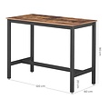 Parya Home - Stable bar table - Metal/Spanel plate - Brown/Black