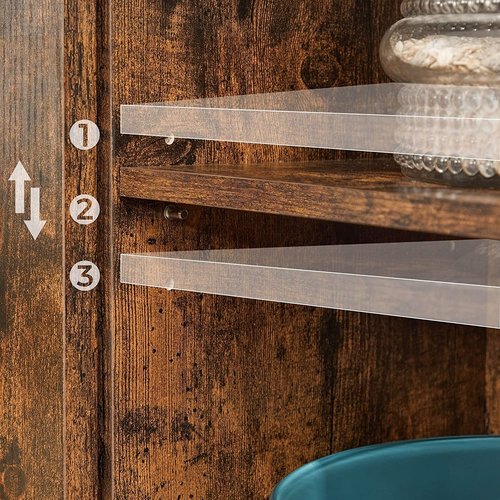 Parya Home - Sideboard - Cabinet with sliding door - Industrial - Wood - Brown
