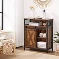 Parya Home - Sideboard - Cabinet with sliding door - Industrial - Wood - Brown