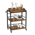 Parya Home - Serving trolley - 3 Layers - With wheels - Industrial - Brown