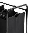 Parya Home - Laundry Basket - On Wheels - 132 Liter - Black