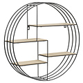 Parya Home - Wall Rack - Metal - Black - Ø45 cm