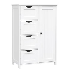 Parya Home - White Cupboard - Including 4 Cabinets & Door - Wood - White