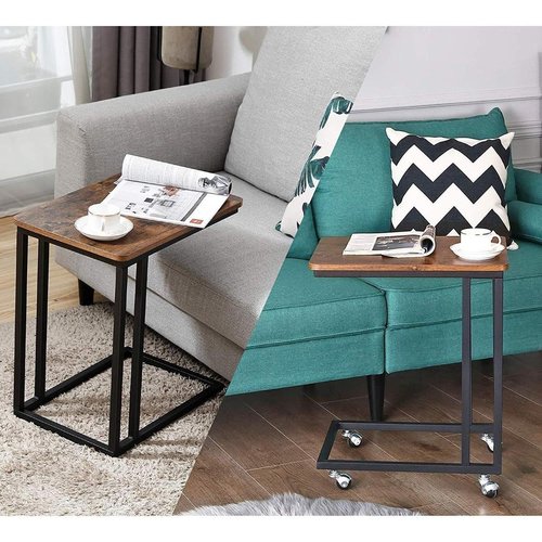 Vasagle Vasagle - Side Table On Wheels -  50x35x60 cm- Black