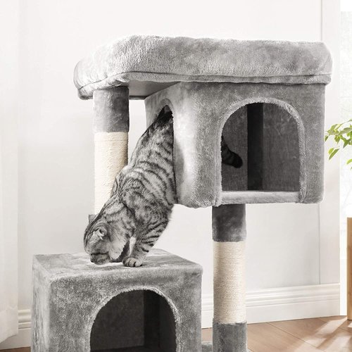 Parya Pets Parya Pets - Cat Tree - 2 Platforms - Grey