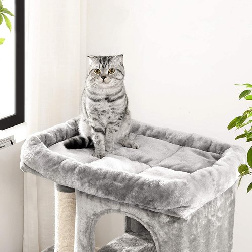 Parya Pets Parya Pets - Cat Tree - 2 Platforms - Grey