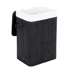 Parya Home - Laundry Basket - Bamboo - 72L - Black