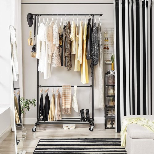 Songmics - Clothes Rack On Wheels - Black