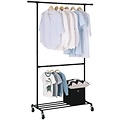 Parya Home - Clothes Rack On Wheels - Metal - Black