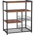 Parya Home - Kitchen Rack - Metal - Brown & Black