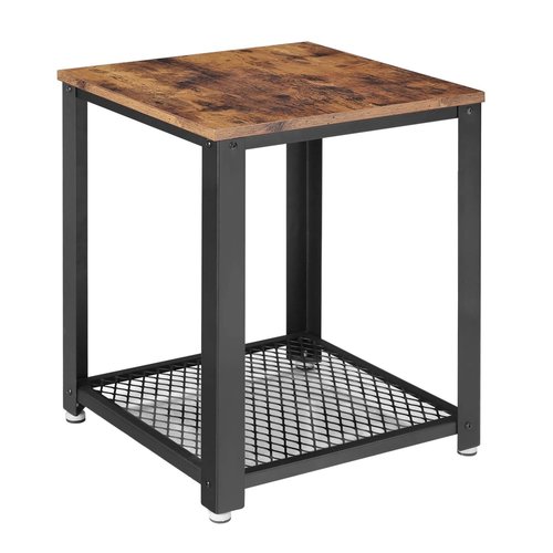 Parya Home - Side Table - Metal - Dark Brown