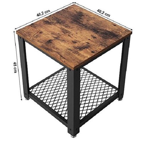 Parya Home - Side Table - Metal - Dark Brown