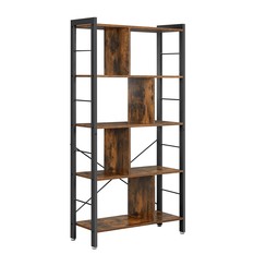 Parya Home - Bookcase - 5 Shelves - Wood - Brown