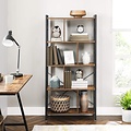 Parya Home - Bookcase - 5 Shelves - Wood - Brown