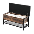 Parya Home - Bench with storage - Metal/wood - Brown