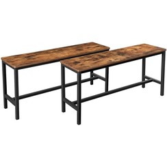 Vasagle - Eettafel Banken - Set Van 2 - Vintage - 108 x 32,5 x 50 cm