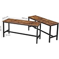 Vasagle - Table Benches - Set Of 2 - Vintage - 108 x 32,5 x 50 cm