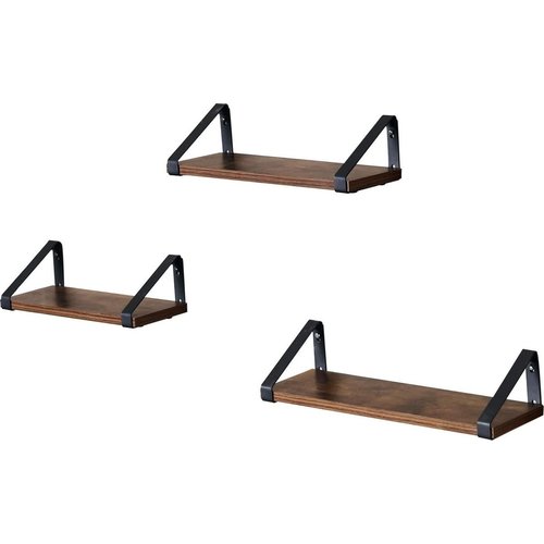 Vasagle - Wall Shelves - Set of 3 - 44,2 x 15,6 x 8,2 cm