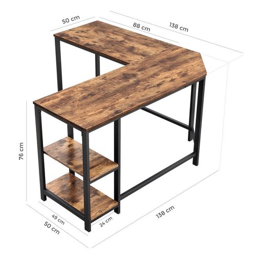 Vasagle - Desk - Vintage - 138x76x50 cm