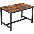 Vasagle - Dining table 4 - Dark brown - 120 x 75 x 75 cm