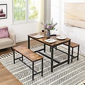 Vasagle - Dining table 4 - Dark brown - 120 x 75 x 75 cm